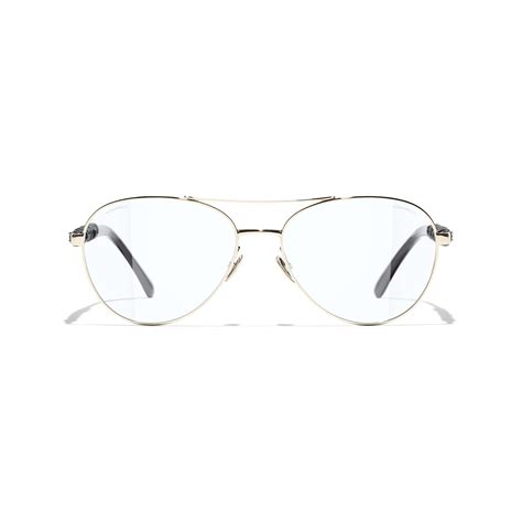 chanel bayonetta glasses|Pilot Blue Light Glasses Metal & Calfskin Light Gold .